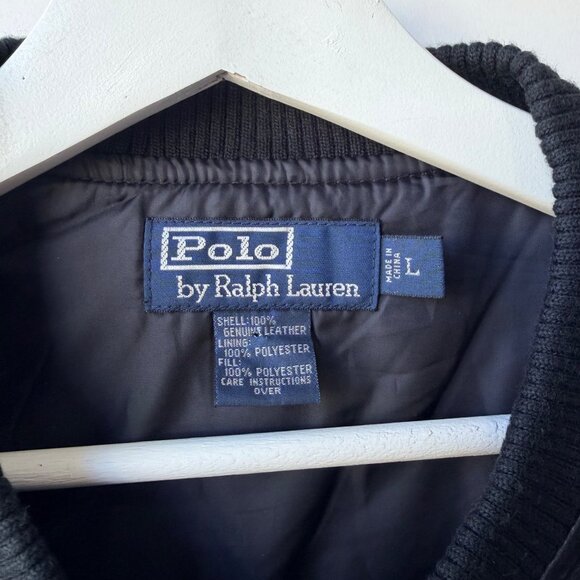 Title: Polo Ralph Lauren Vintage Quilted Soft Leather Vest Men’s L Black - Picture 3 of 5